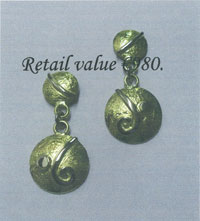 18ct yellow and white gold earrings